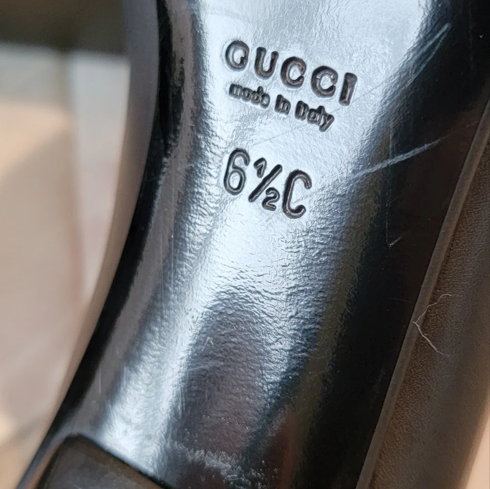 Gucci Black Horsebit Shoes Sz. 6.5 - Picture 7 of 13